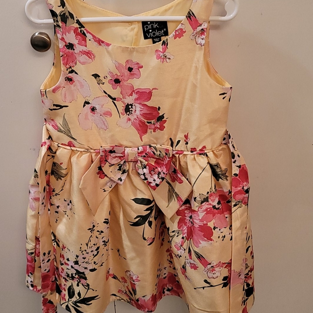 Pink & Violet Floral Dress 4t
